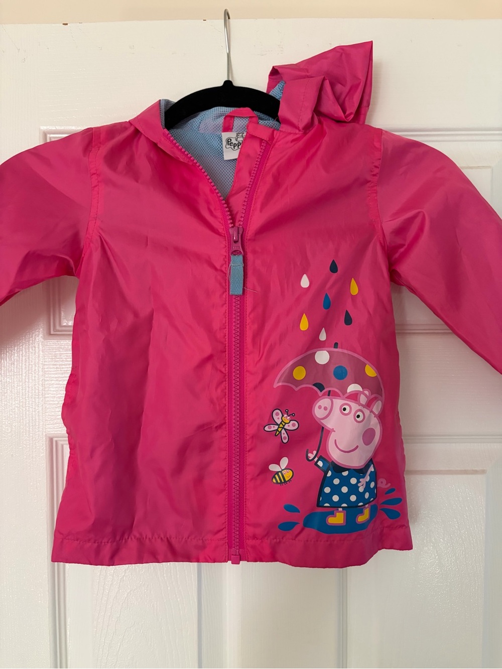 Peppa Pig Bright Pink Hooded Raincoat with Umbrella Graphic
